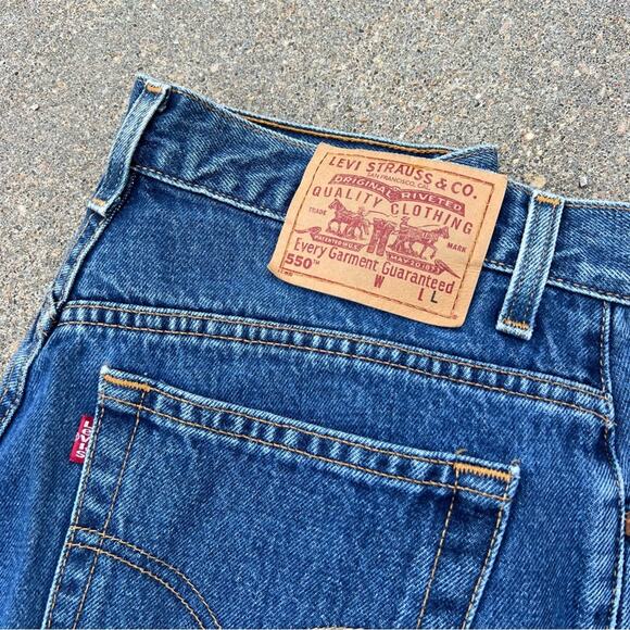 Vintage 90s Levi’s 550 relaxed fit tapered leg mom jeans Ladies 14 REG LONG - Picture 9 of 9